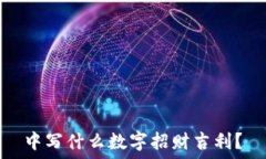  中写什么数字招财吉利？